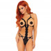 Leg Avenue Lace Cupless GString Teddy UK 6 to 12