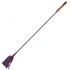 Rouge Garments Riding Crop With Wooden Handle Purple